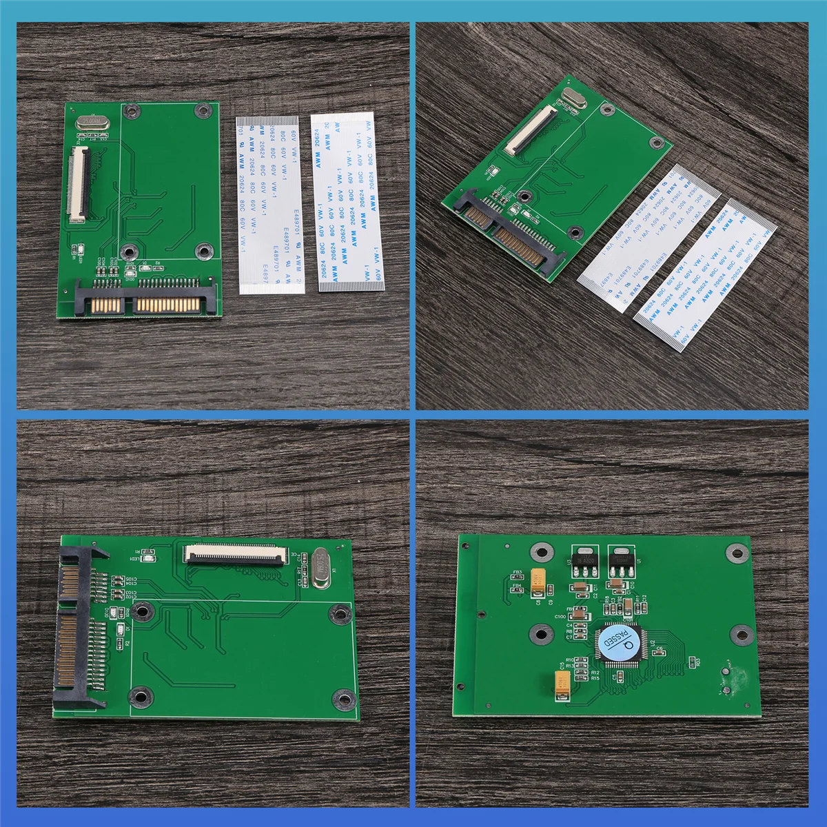 RISEN 1.8인치 40핀 ZIF/CE SSD HDD 하드 디스크 드라이브-7+15 22핀 SATA 어댑터 컨버터 보드