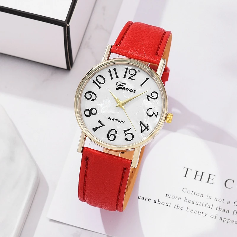 Новые женские часы, роскошные кварцевые часы из сплава, женская мода, циферблат из нержавеющей стали, повседневные часы-браслет, кожаные наручные часы Zegarek Damski