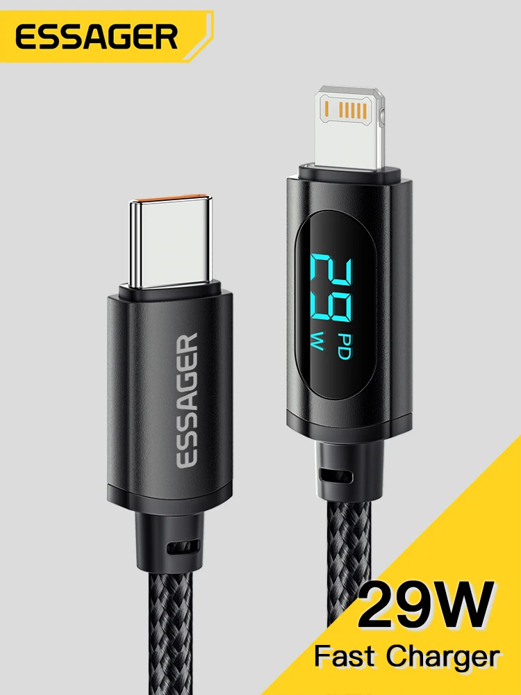 Essager kabel USB typu C dla iPhone 14 13 12 11 Pro Max XS Xr PD 29W szybka ładowarka przewód błyskawicy dla ipada Macbook — zdjęcie 2