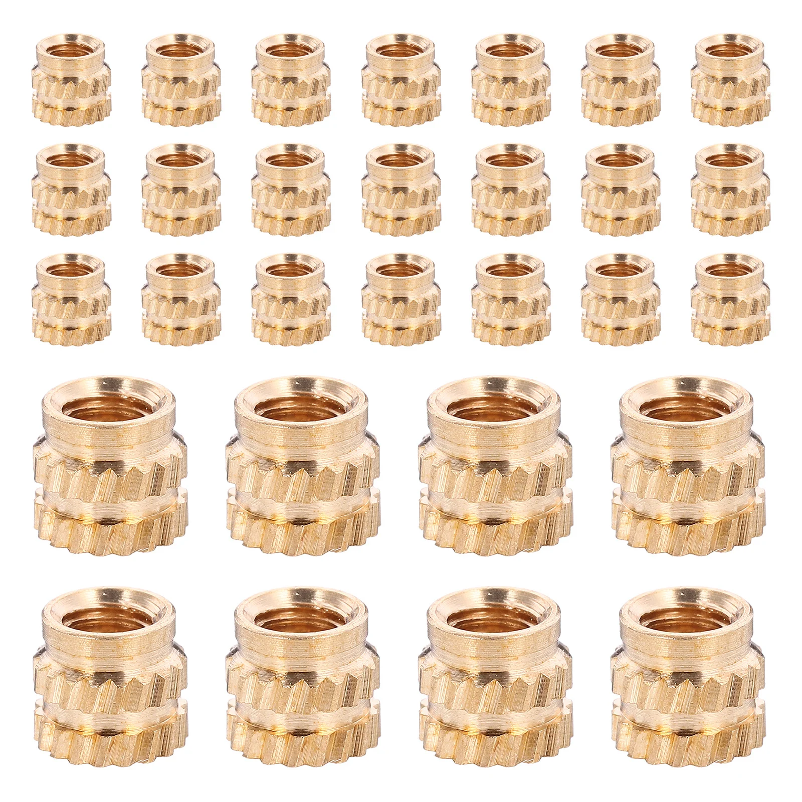 

100pcs Brass Threaded Insert Heat Set Insert M3 For 3D Printing Knurled Female Thread Embedment Nuts For Plastic Injection