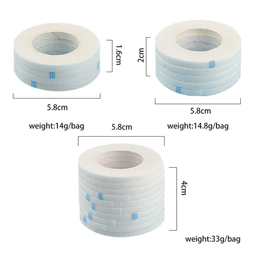 Imagen 2 del producto 1/4/5/10 Uds cinta de extensión de pestañas maquillaje transpirable antialérgico fácil de rasgar cinta microporosa cinta de pestañas profesional al por mayor