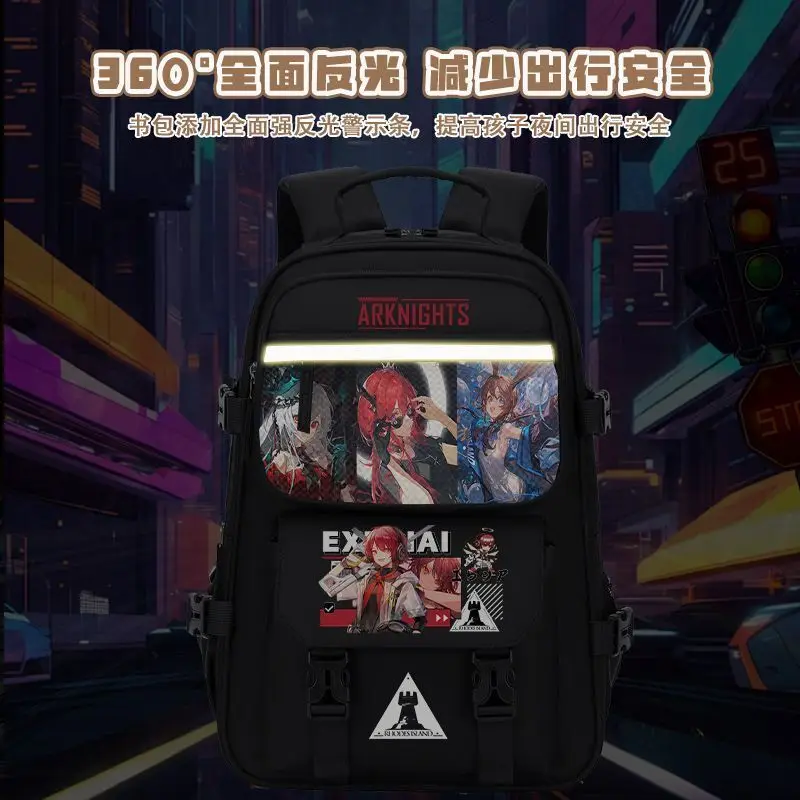 Anime Arknights Collaboration Backpack For Boys And Girls, Large Capacity  Two-Dimensional Backpack, High-Value Dirt-Resista