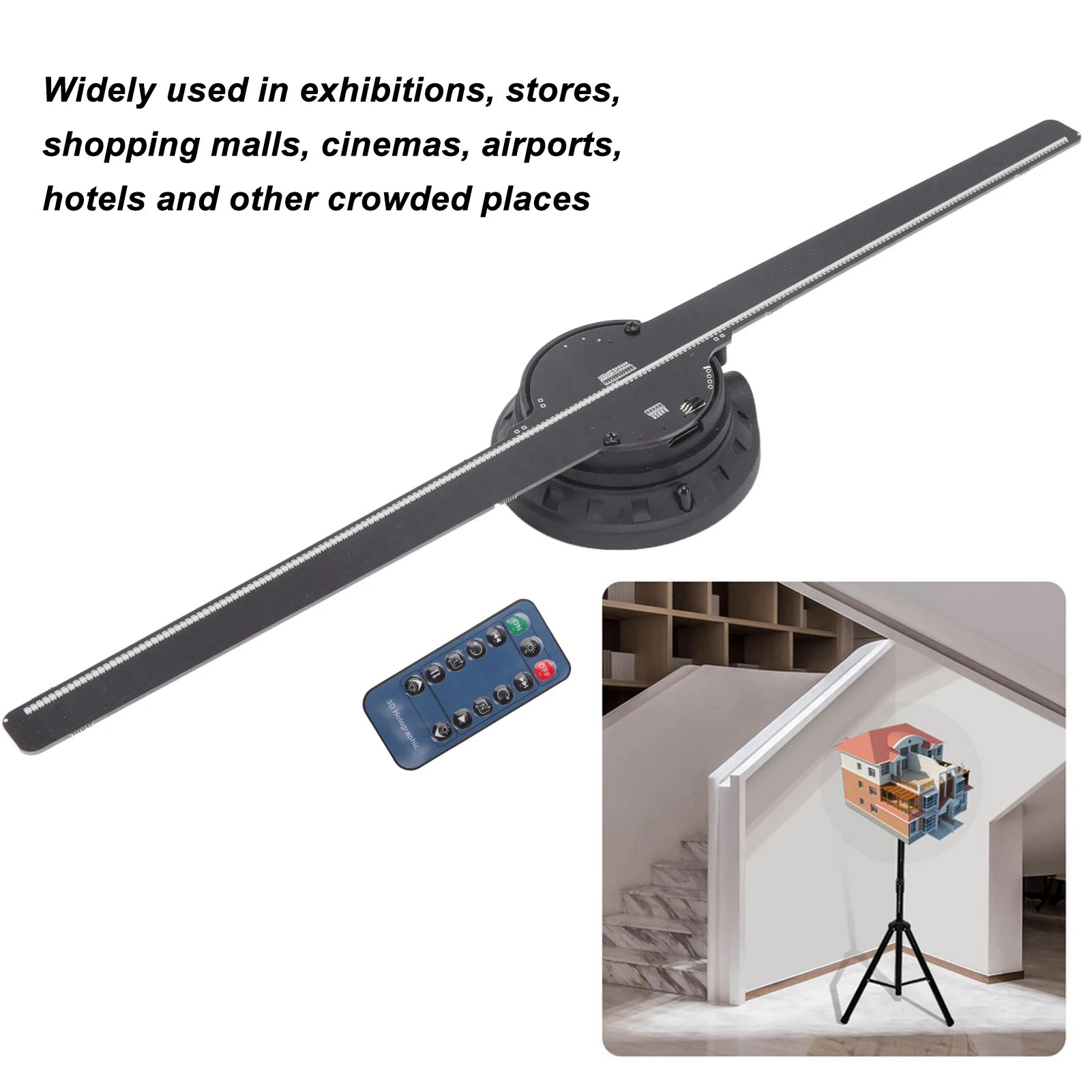 Holographic Display Clear Air Imaging Hologram Fan Projector 100‑240V Multi Formats Support for Exhibition for Advertising