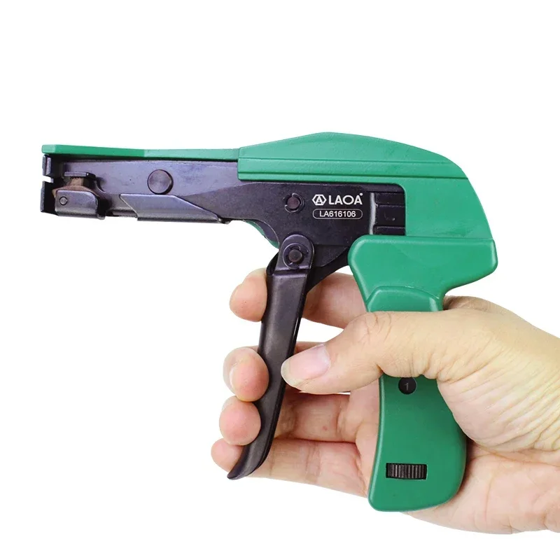 

LAOA Aluminium alloy Cable Tie Gun Cutting Fastening Tool Width 2.2 to 4.8MM Nylon Tightening The Clamp Line Tension Cutoff