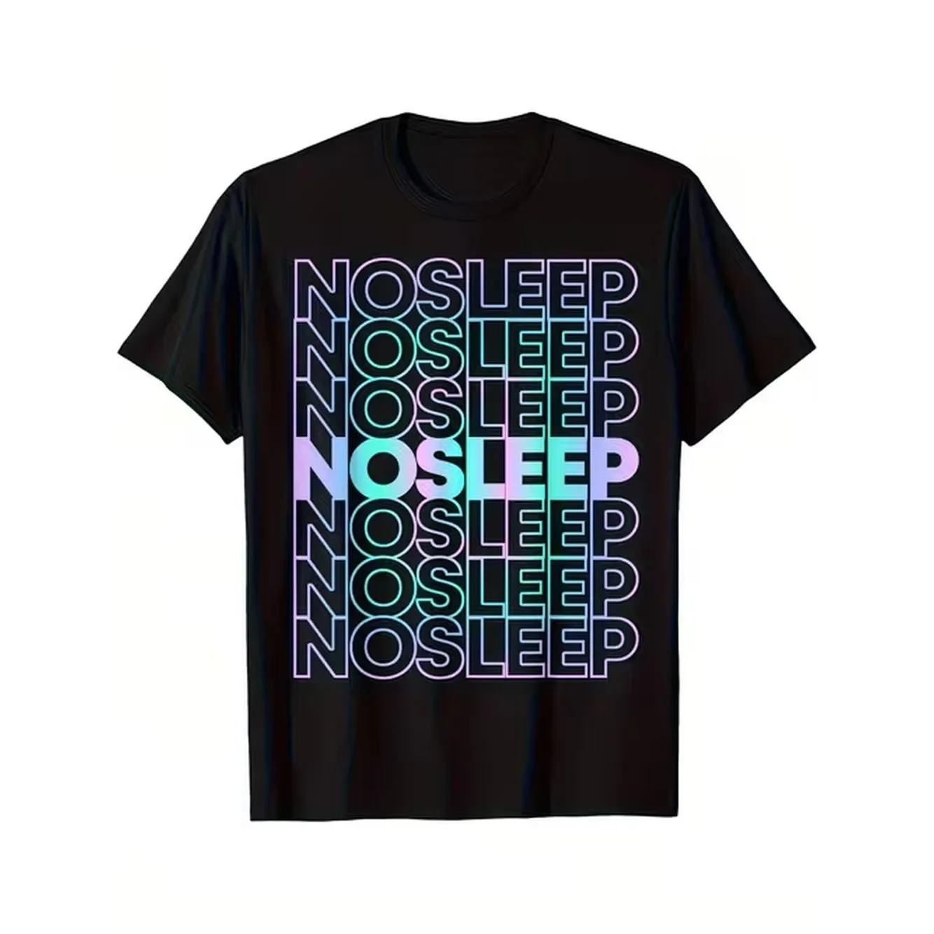 Camiseta para hombre de 220 g, negra, estilo rave, con estampado retro que brilla en la oscuridad, cuello redondo, manga corta, ideal para conciertos y fiestas, lavable a máquina, regalo perfecto para amantes del graffiti, camisetas de cumpleaños para hombre, camisetas con frases divertidas, artículos pequeños.