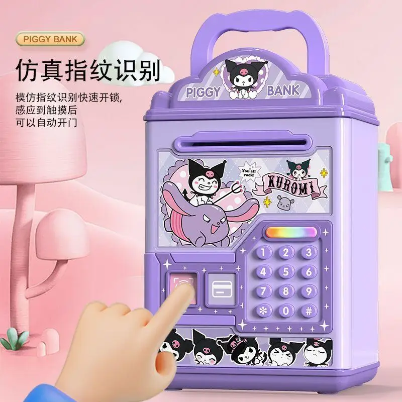 Kawaii سانريو مرحبا كيتي حصالة جديدة لطيف حصالة على شكل حيوان صغير آمن البنك ATM عملات النقدية توفير كلمة المرور مفتاح قفل عيد الميلاد الفتيات هدية #4