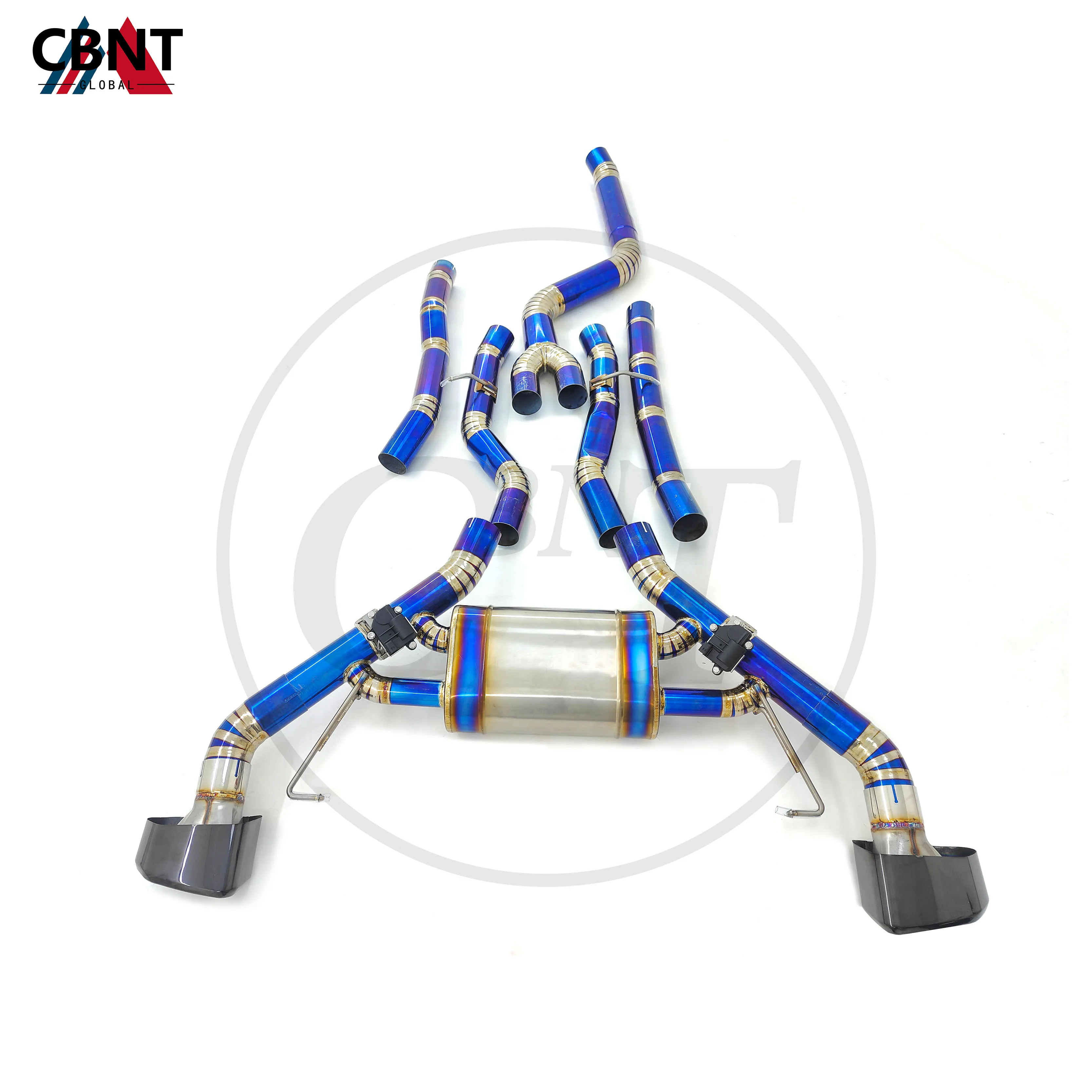 CBNT Valved Catback & Square Tips for BMW X3 X4 G01 G02 M40i B58 3.0T 2019-2023 Titanium Alloy Exhaust-pipe with Valve Muffler