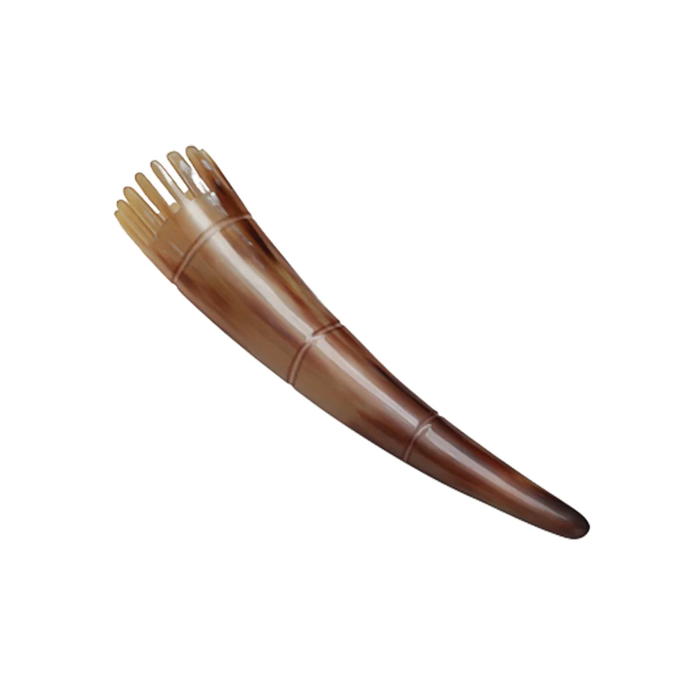 Buffalo Horn Massage Tools Gua Sha Facial Scraper Head Comb Massagers for Neck Scalp Cleaning Ox Pocket Shampoo Women's