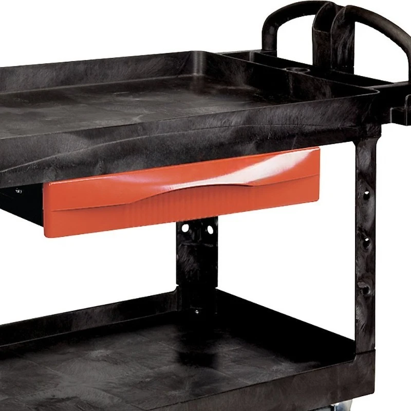 

Rolling Cart Lockable Drawer for Premium Universal Shelf Carts, Chrome, Secure Tools in Cart for