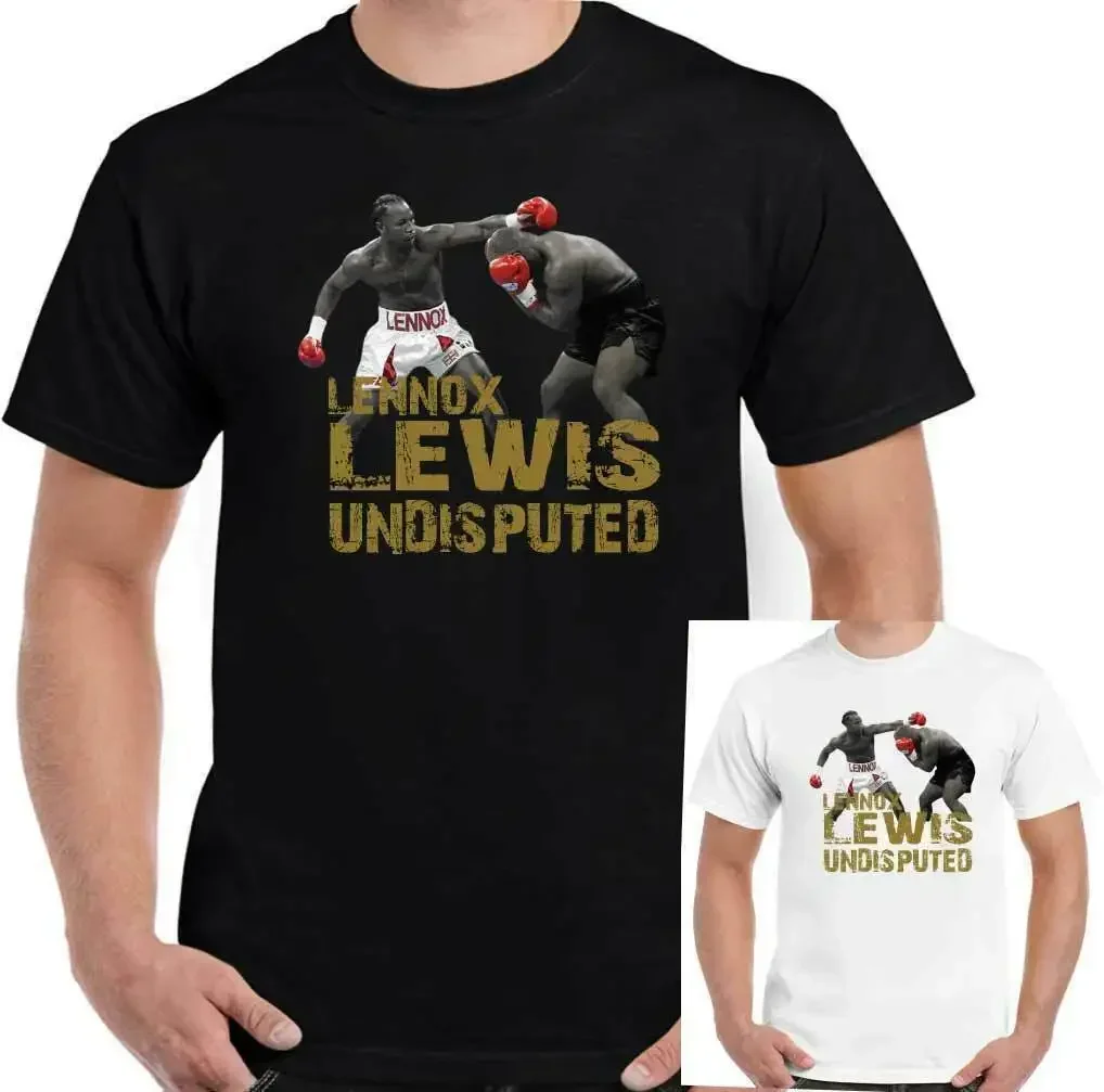 Lewis T-shirt Mike Tyson Men's Boxing Summer Cotton Short Sleeve T-shirt Boxer MMA Training Top Gym