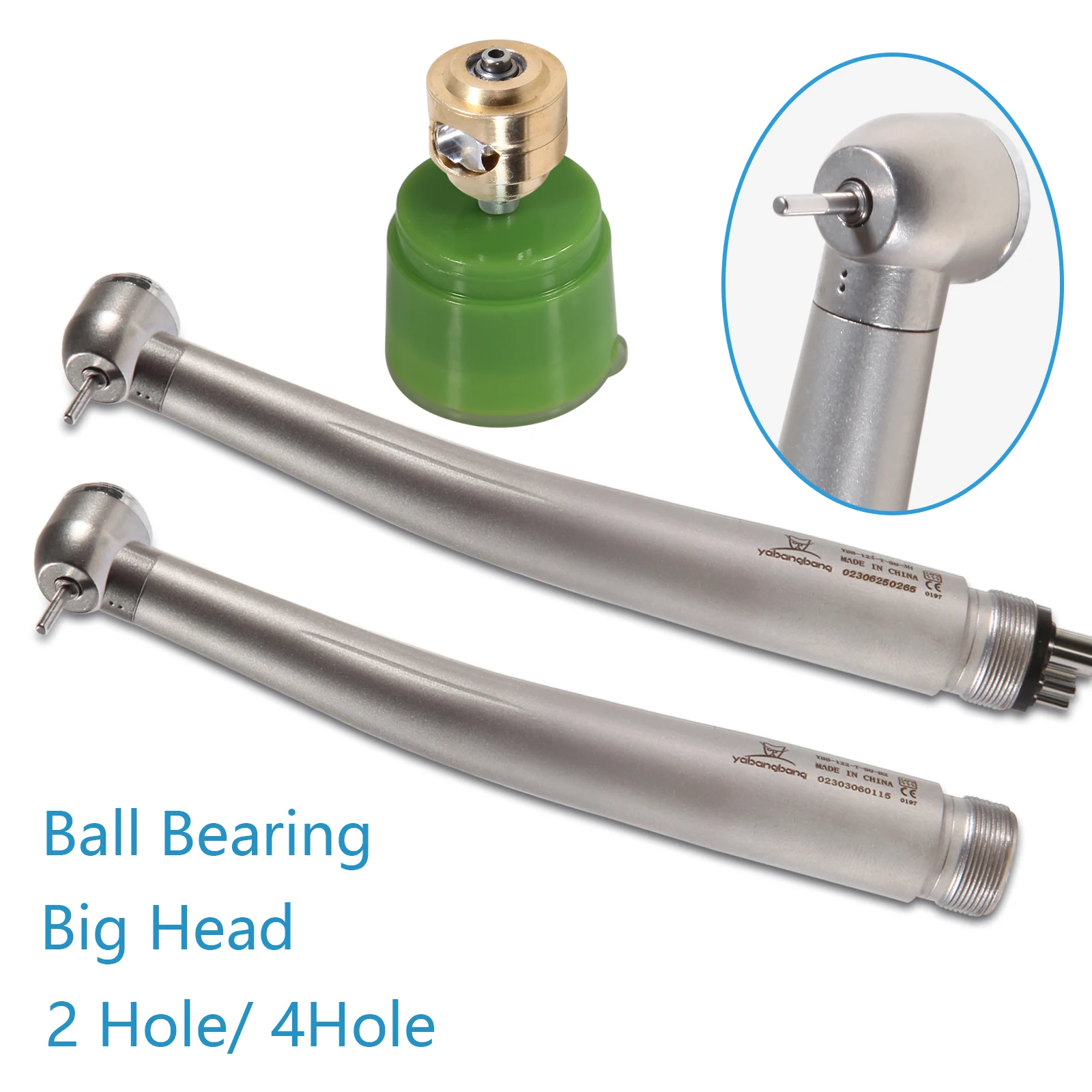4/2Hole Dental High Speed Handpiece Turbine Cartridge Push Button Clean Big Head Teeth Single Water Spray NSK Style High quality view 4