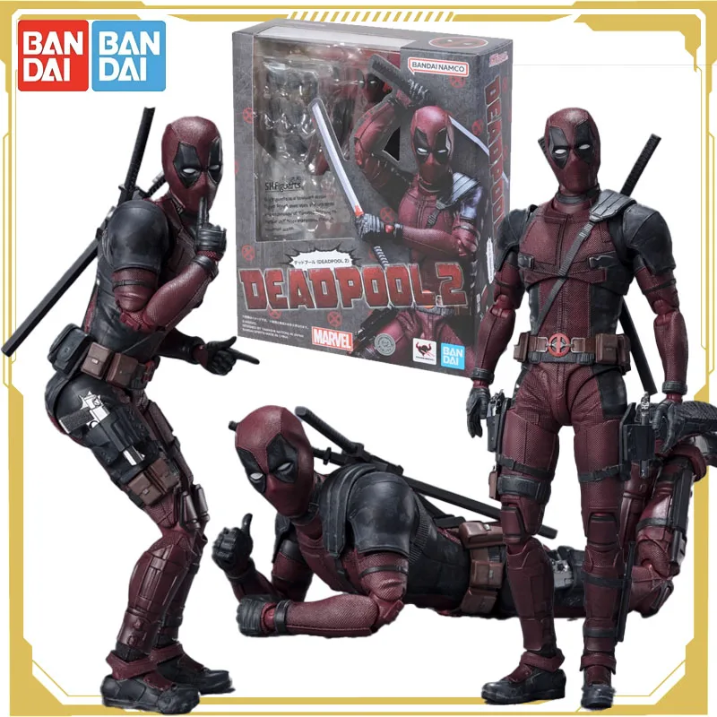 

BANDAI Original S.H.Figuarts Deadpool Deadpool 2Anime Action Figures Toys for Boys Christmas Gift Collectible Model Ornaments