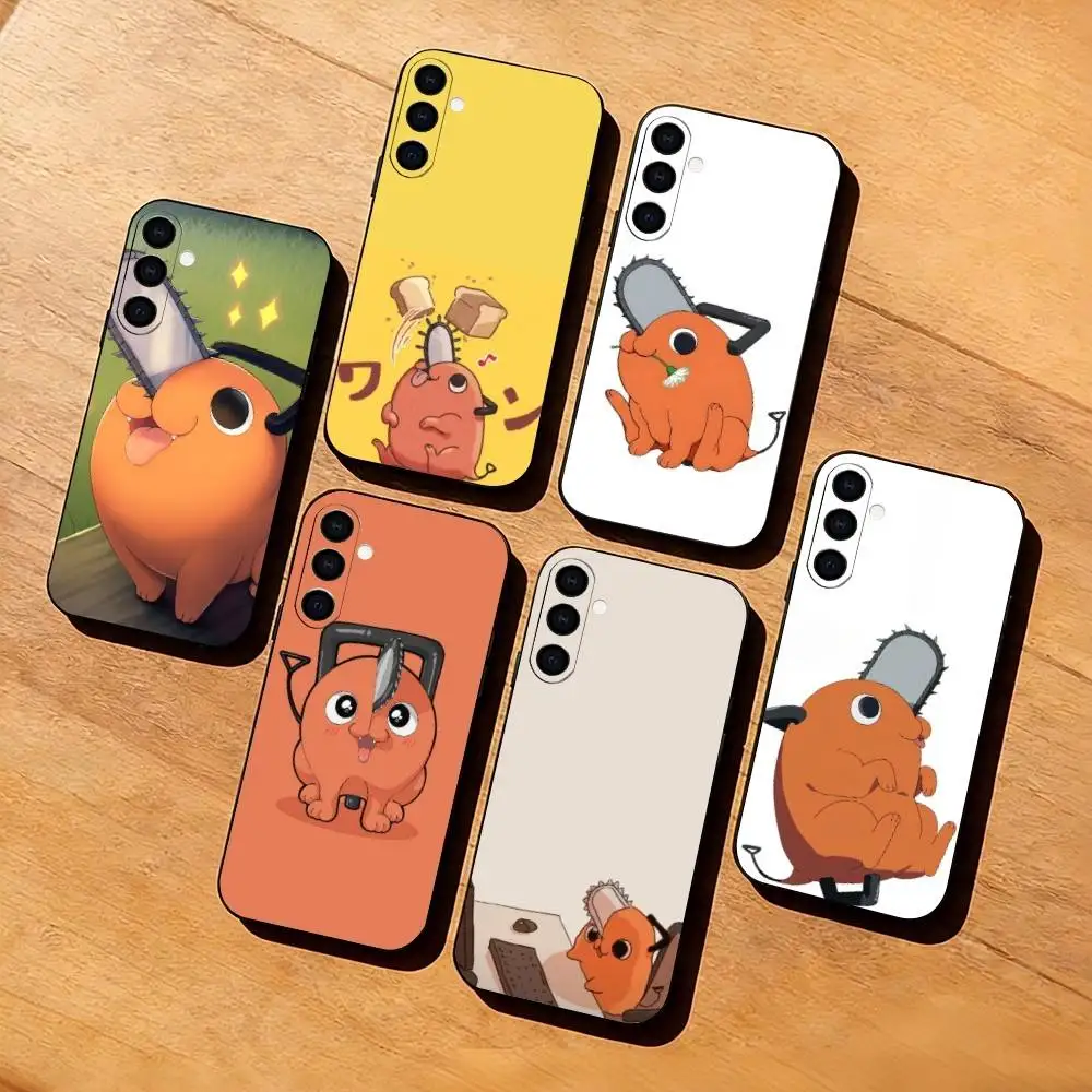 P-pochitas Anime C-Chainsaw M-Man Phone Case For Samsung Galaxy A73,A72,A71,A70,A53,A52,A51,Others Soft Black Cover