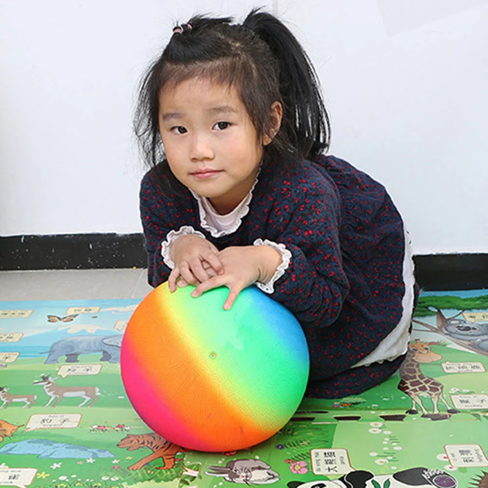 

1 pc Eco-Friendly Rainbow Ball Inflatable Pvc Children Sports Ball For Outdoor Bounce Play Game Kids Activity
