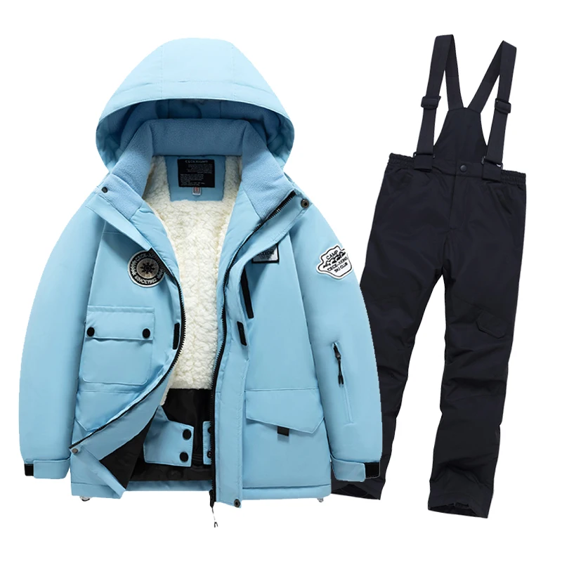 Ski Wear For Girls And Boys Winter Warm Kids Skiing and Snowboarding Clothing Windproof Waterproof Children's Skiing Jacket