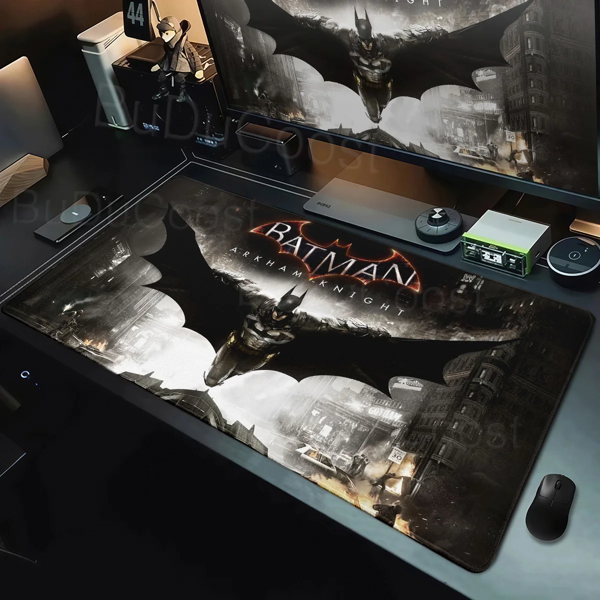 Large Cool Anime B-Batmans Mouse Pad PC Gamer Mechanical Keyboard Desk Mat Rubber Washable Anti-Slip Lock-Edge Tablemat Home Rug