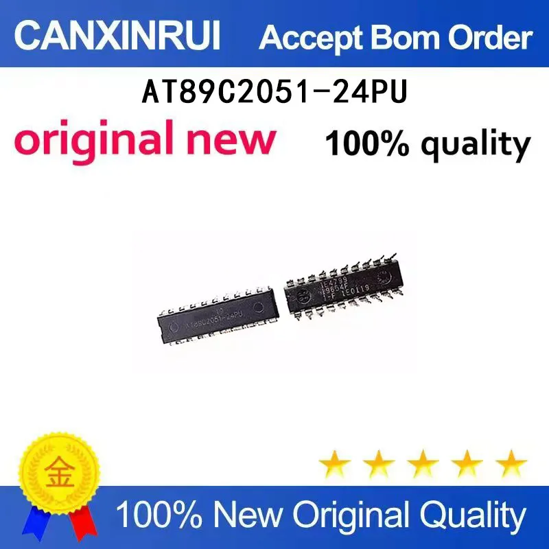 

(5 Pieces) Brand new original AT89C2051-24PU AT89C2051 DIP 8-bit microcontroller MCU chip