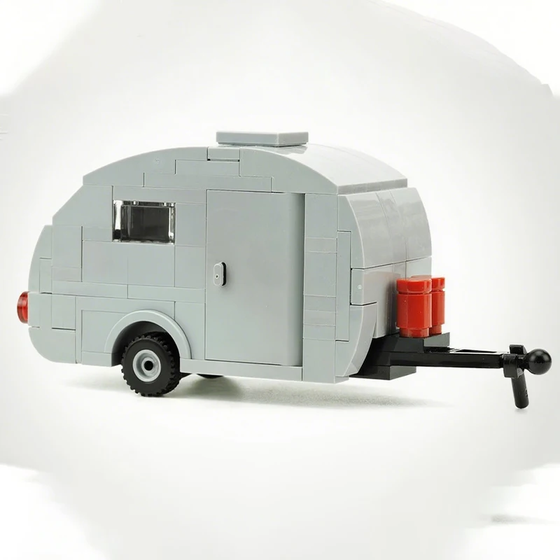 

126PCS MOC Technology Vintage Camper Trailer Model DIY Creative Assembly Bricks Display Birthday Gift Collectible Decoration Set