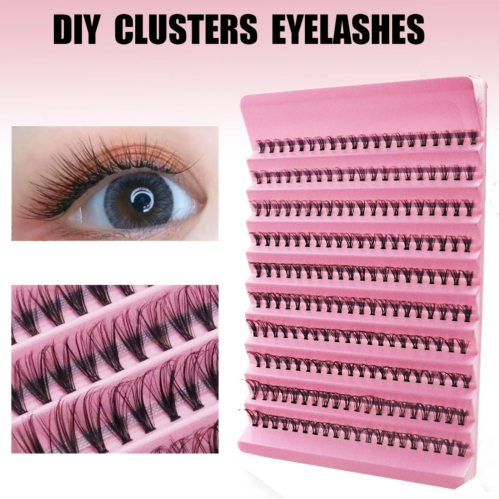 120 Bundle/1Box Cluster Lashes Natural Indiviual Eyelashes Bundle eyelashes Mixed Tray Eyelash Extension volume Makeup Wholesale