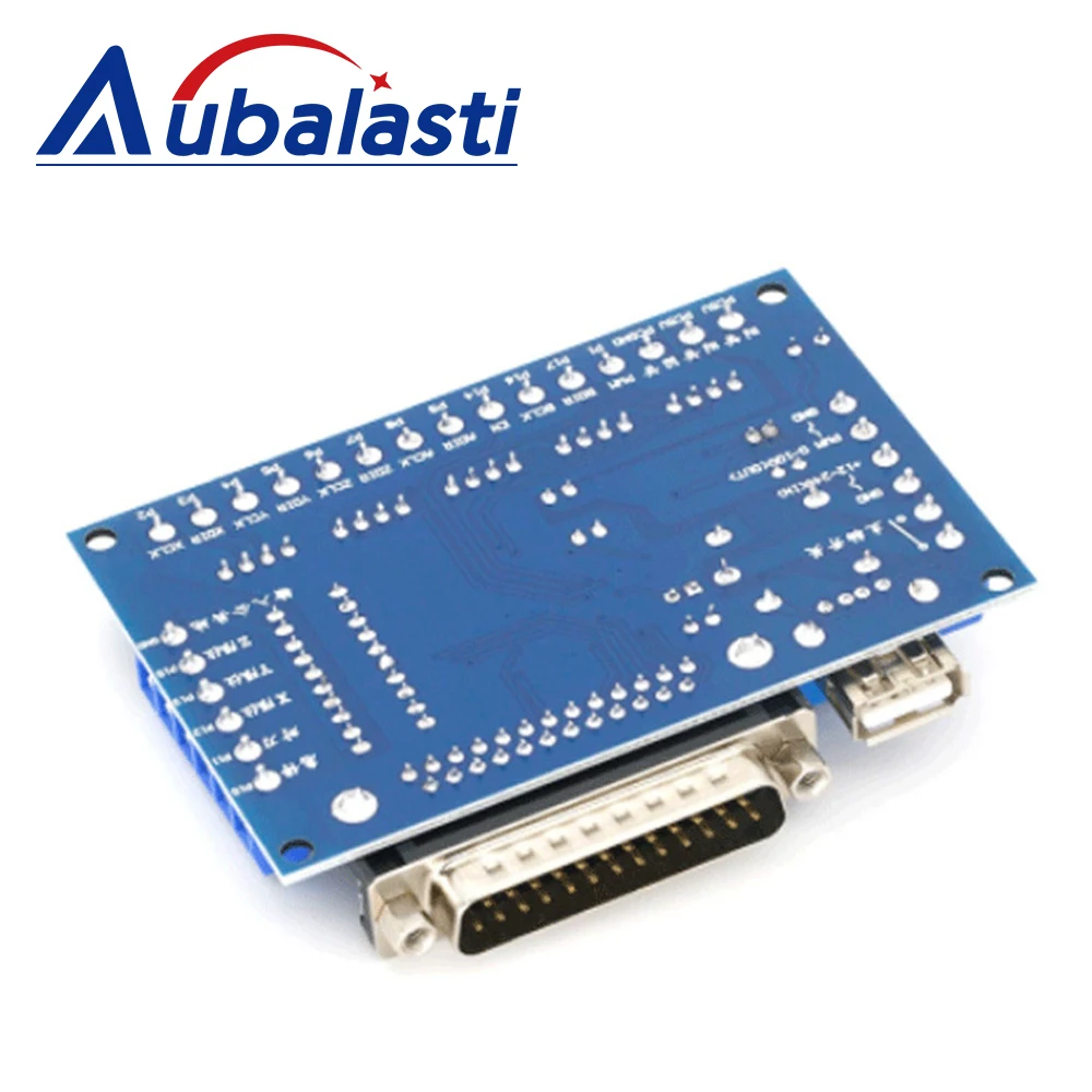 Aubalasti CNC Mach3 5Axis USB CNC Smooth Stepper Motion Controller Card Breakout Board for CNC Engraving 12-24V