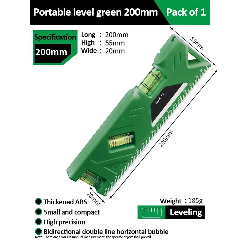TELEHILL Mini Level Horizontal Vertical Measurement Metric Ruler 4
