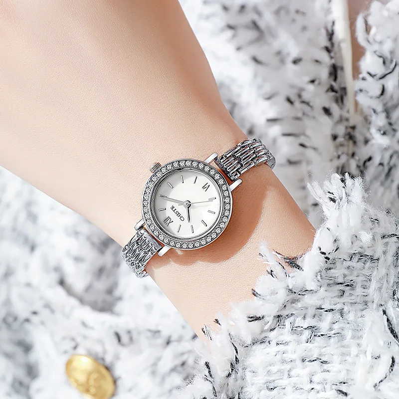 Fashion Women's Bracelet Watch Luxury Diamond Studded Dial Women Wristwatch Simple Round Quartz Watches Dropshipping