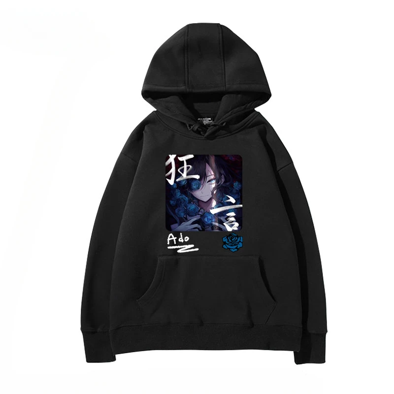 Oversized Zanger Ado Hoodie Vrouwen Mannen Capuchon Streetwear Lange Mouw Mode Harajuku Truien Kleding voor Tieners