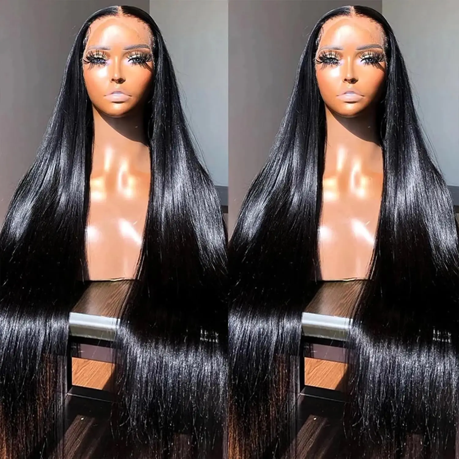 Straight Lace Front Wigs Human Hair Pre Plucked 13x4 HD Transparent Lace Frontal Wigs Human Hair 180% 12A Glueless Wigs