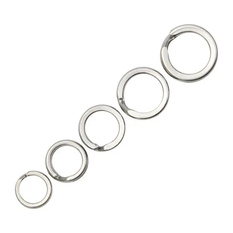 Stainless Steel Split Ring Kit 200pcs Durable Fishing Lure Connector Loops Variety Sizes  for Bass and Sea Fishing
