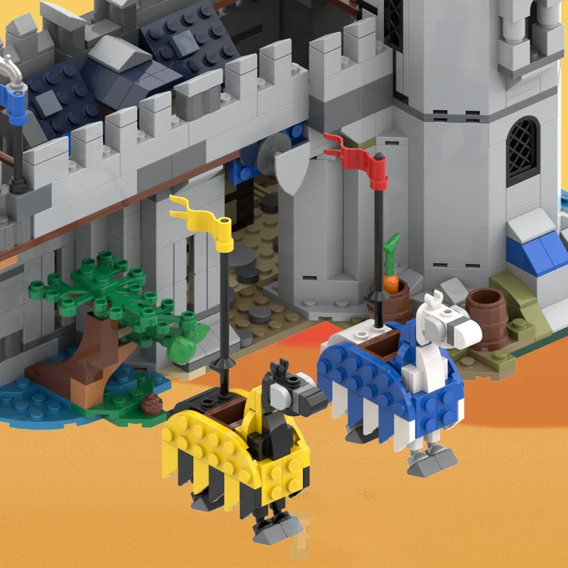 1055 pièces MOC architecture médiévale château sorcier tour modèle assemblage blocs de construction jouet cadeau d'anniversaire pour enfants