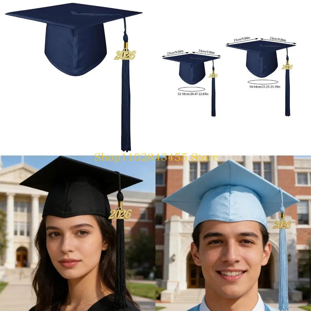49MC Adult Ceremony Graduation Hat 2026 Comfortable Breathable Lightweight Cloth