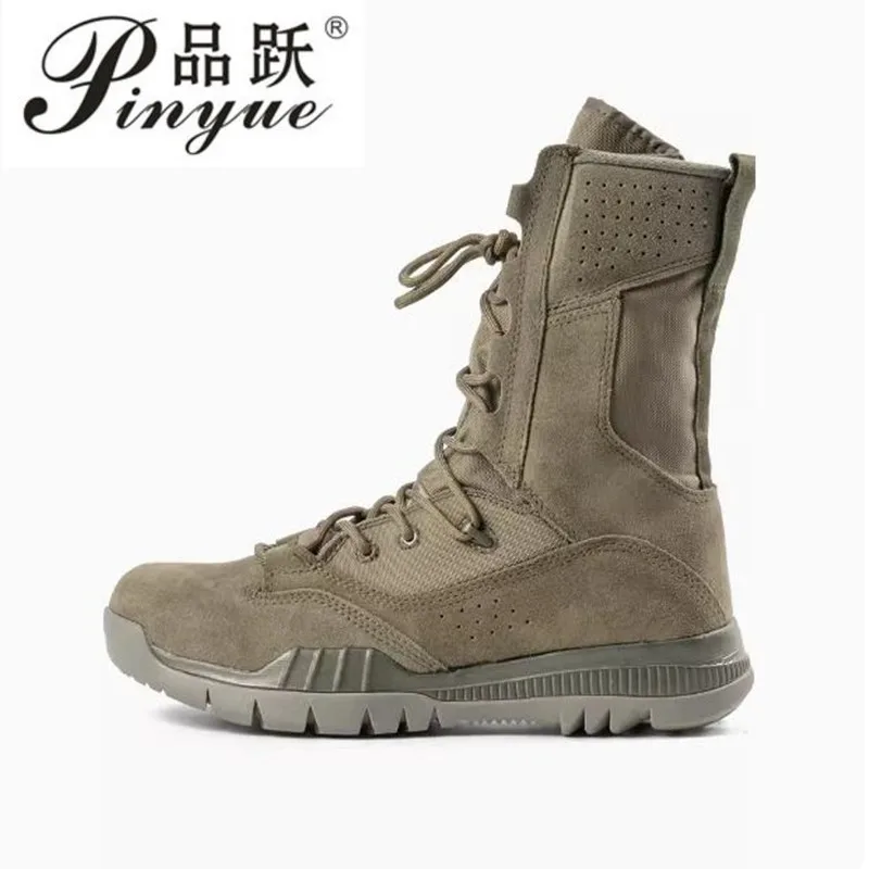 size 37 46 Leather Men's Leather Hiking Work Boots Man sneakers Non-Slip Lightweight Breathable Non-Slip Desert Running shoes