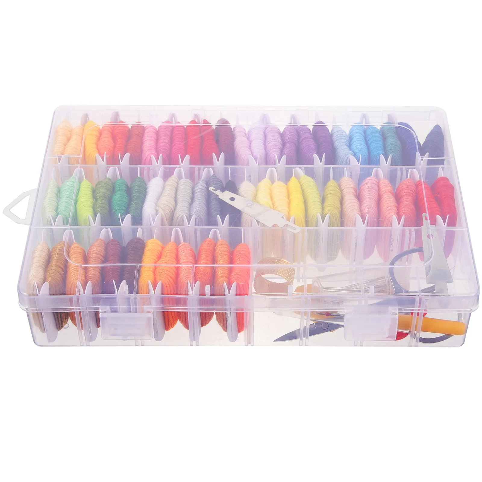 1Set Colorful Embroidery Threads Kit 144 Skeins Fine Workmanship Sturdy Sewing Floss for Hand Embroidery Decorative Crafts Gift