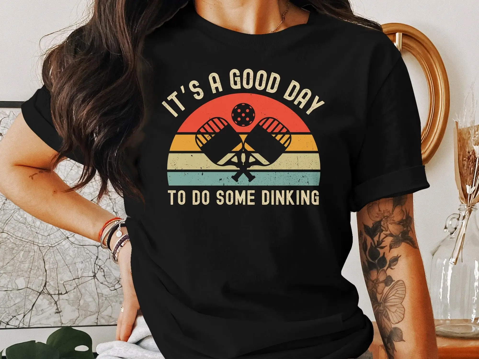 Funny It s a Good Day To Do Some Dinking T Shirt Pickle ball Pun Dad Christmas Baller Women SweaT