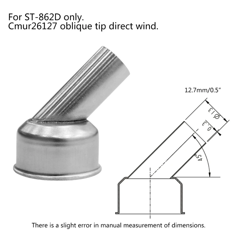 45Degree Curved Nozzle ST-862D BGA- Hot Air Heat Nozzle for ST862D Hot Air Soldering Station C2664 C2687 C26127