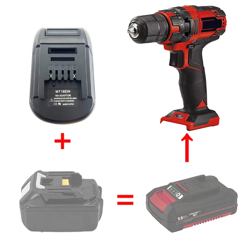 Adapter for Makita 18V To for Einhell 18V Li-Ion Battery Replacement Converter for Einhell Cordless Power Drill Driver Tools Use