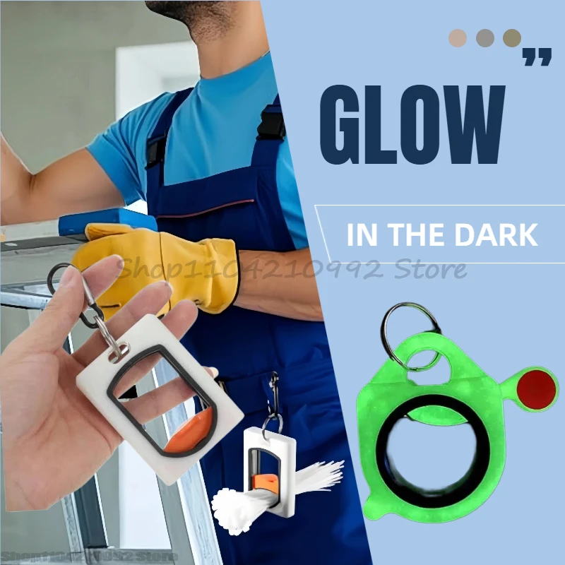 Round Square Fluorescent Cable Tie Organizer Cable Tie Holder Portable Cable Tie Storage Tool Electrical Wire Tie Organizer