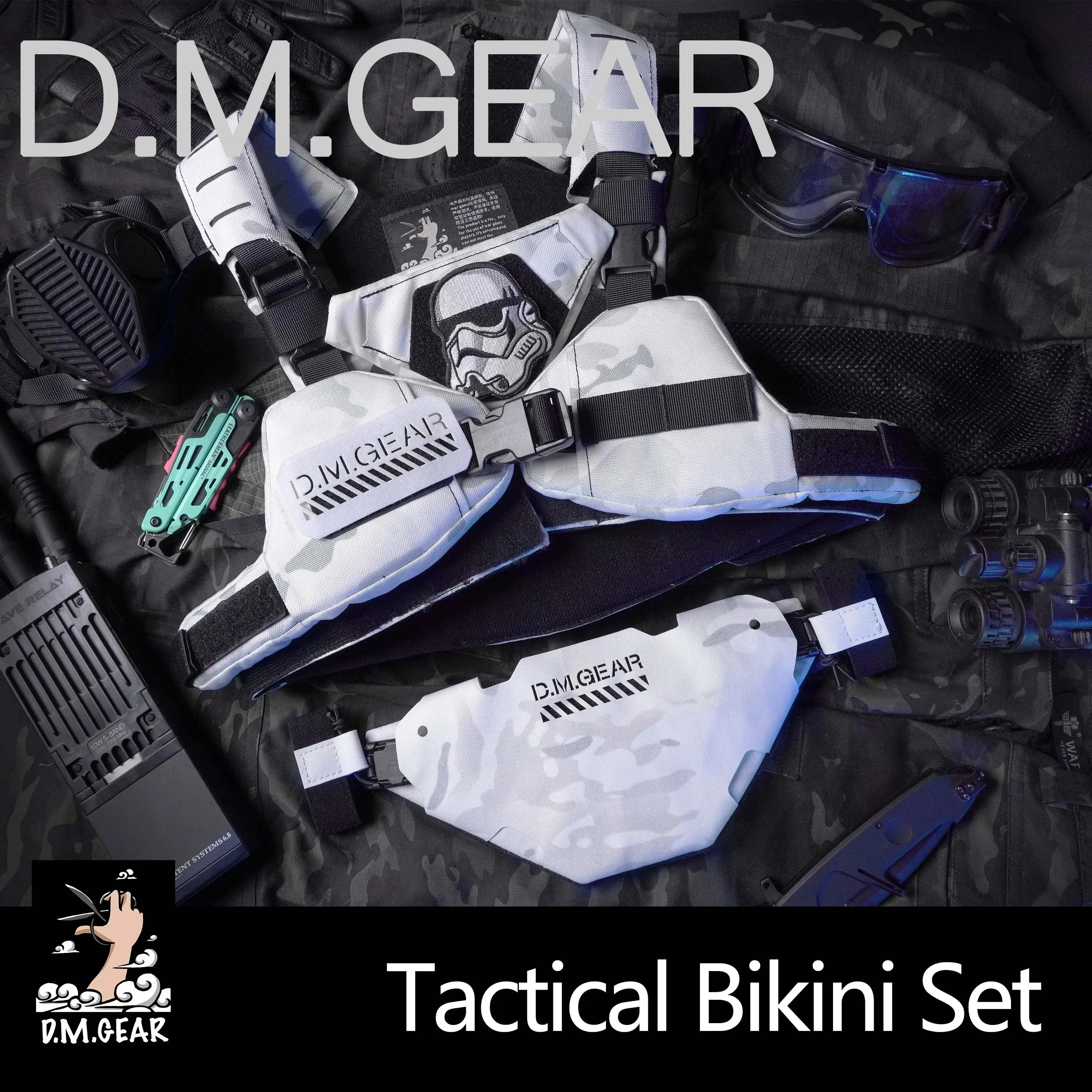 

DMGear Hunting Gear Tactical Bikini Set Armor Vest Neck Gaurd Crotch Protection Molle Lady Sexy Equipment Lightweight