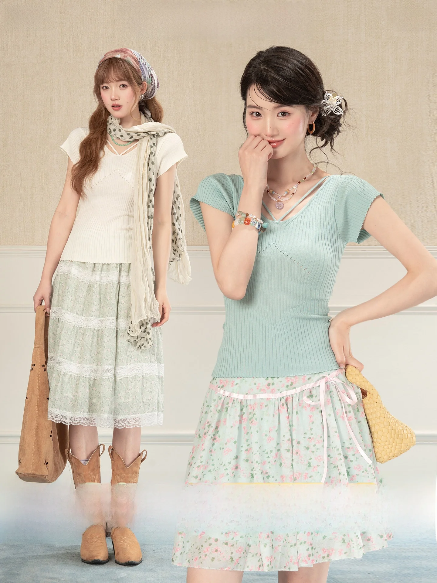 

Heynew Женский вязаный свитер в ретро-стиле с V-образным вырезом, укороченный, с коротким рукавом, винтажный, модный, повседневный топ для лета