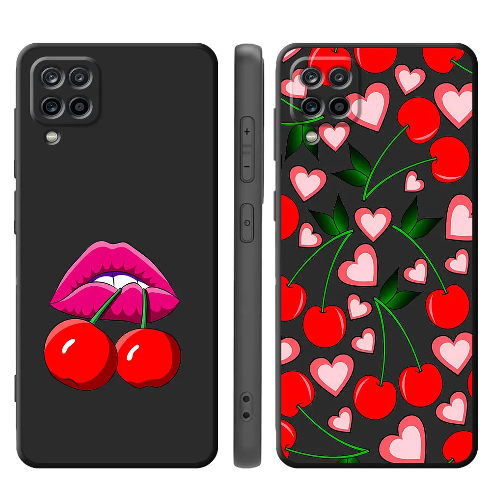 Fruits Pink Cherry Case for Samsung Galaxy A34 A33 A72 A12 A14 A53 A23 A24 A42 A32 A22 A54 A13 A73 A11 A21s A52 Cover