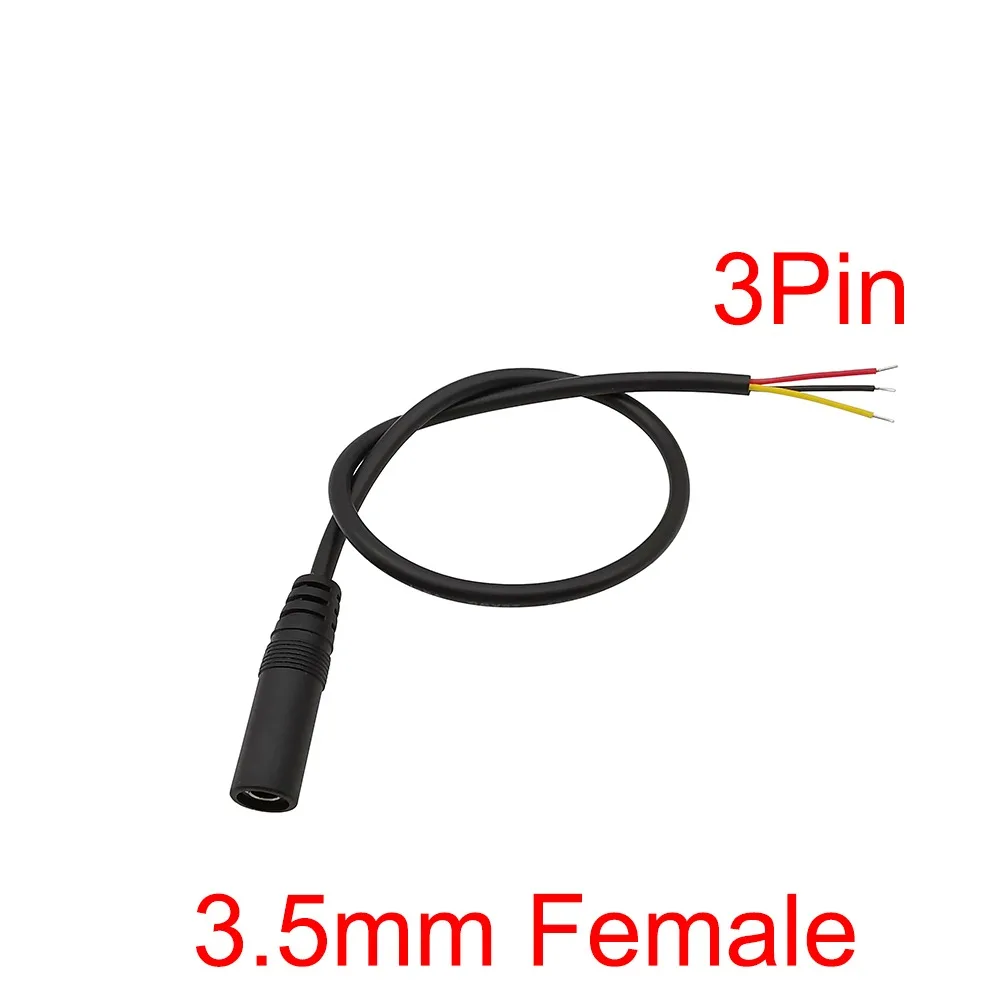 1Pcs Durable 2.5mm/3.5mm Audio Plug Jack 2/3/4Pins 30cm Length Earphone Mic Repair Cable Mono Stereo AUX Connector AUX Extension