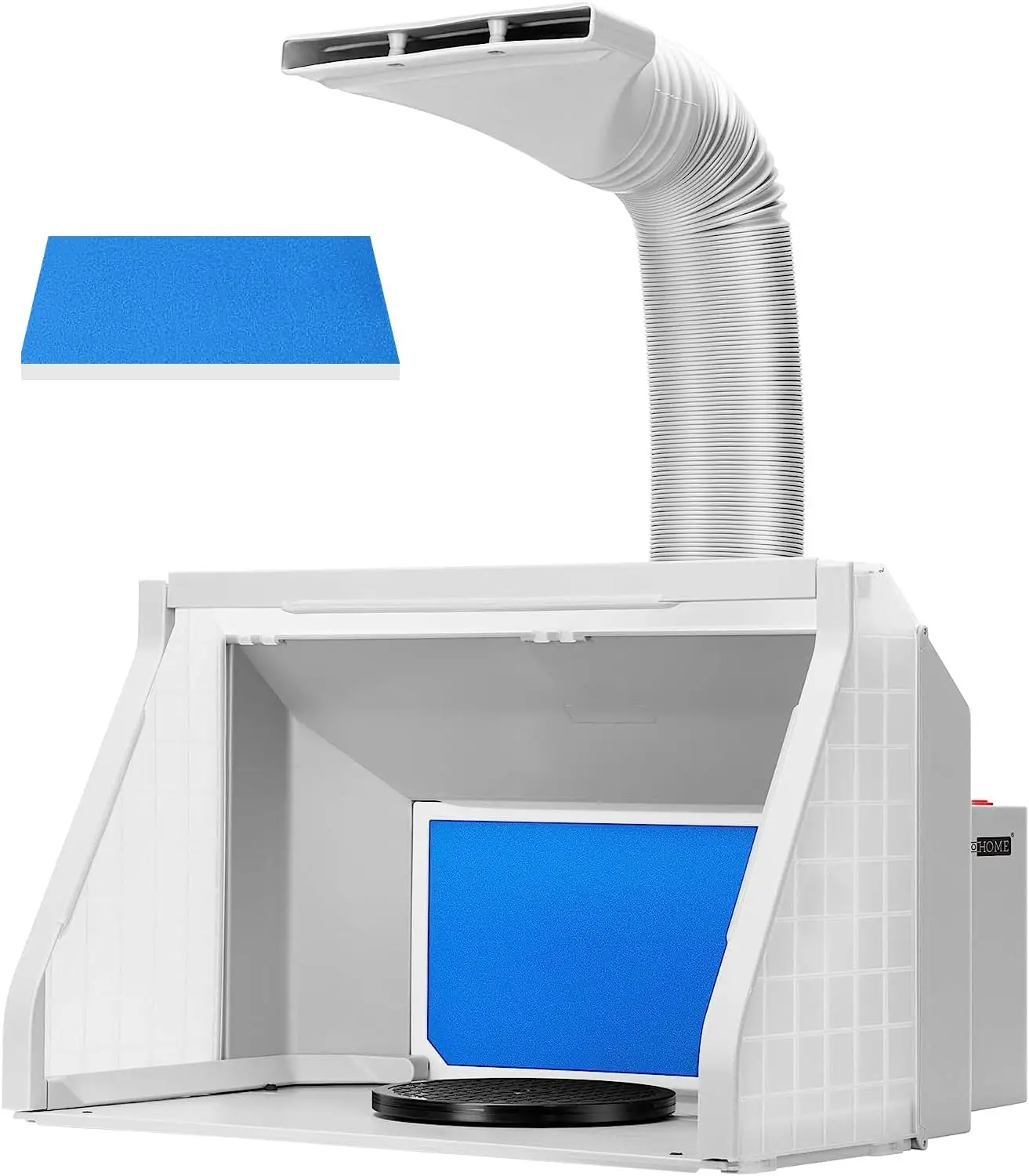 

Airbrush Spray Booth,Portable Hobby Airbrush Paint Spray Booth Kit with LED Lights,Exhaust Fan and Exhaust Extension Hose