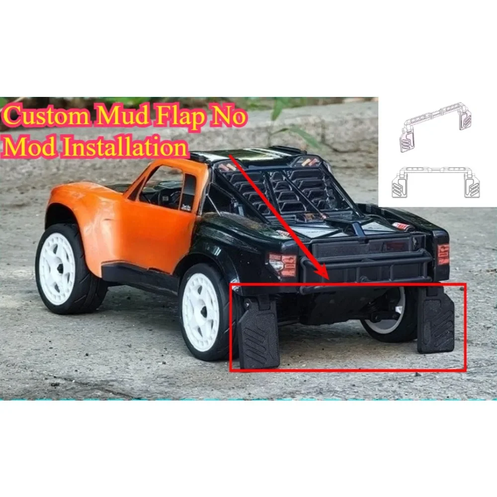 RC Car Upgrade Decor Mud Flap, Suspension Friendly, No Mod Mount For 1/16 ARRMA Mini Mojave custom size Replacement Parts