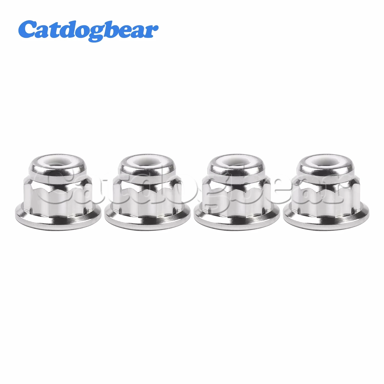 

Catdogbear 4pcs M6 Nylon Locking Titanium Nut Suitable For Motorcycle Bicycle Titanium Fasteners 4pcs