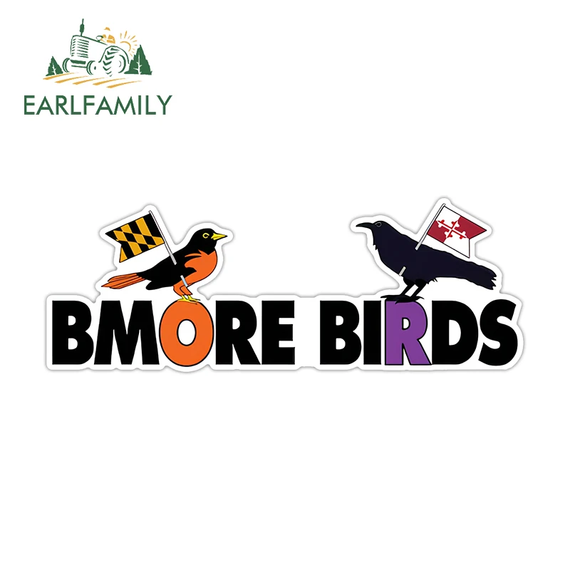 

EARLFAMILY BMORE Наклейки на бампер автомобиля и мотоцикла, красивые наклейки на лобовое стекло, практичные водонепроницаемые виниловые гоночные аксессуары