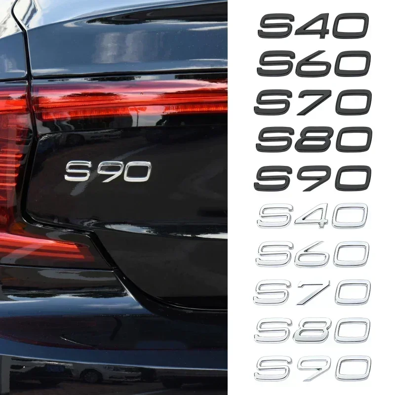 

3D ABS V60 V90 S40 S60 XC40 XC60 XC90 car Letter Rear tail trunk Decals Emblem badge sticker Decal car styling auto Accessories