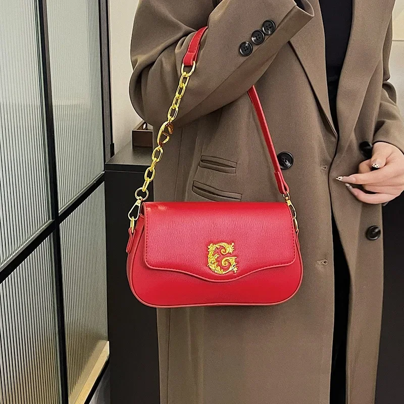 

2025 Новая модная женская сумка High Sense — популярная цепочка на одно плечо, подмышки, маленькая квадратная сумка в иностранном стиле