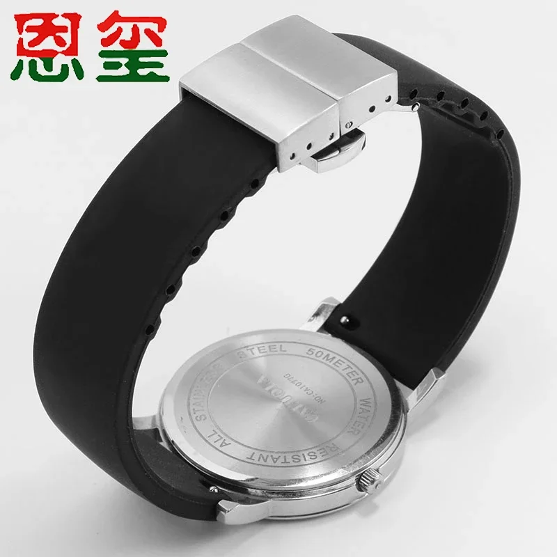 Silicone Watchband Suitable For CASIO EFR-526D MTP-1375L WR50M 100 Butterfly Buckle Watch Chain Quick Disassembly