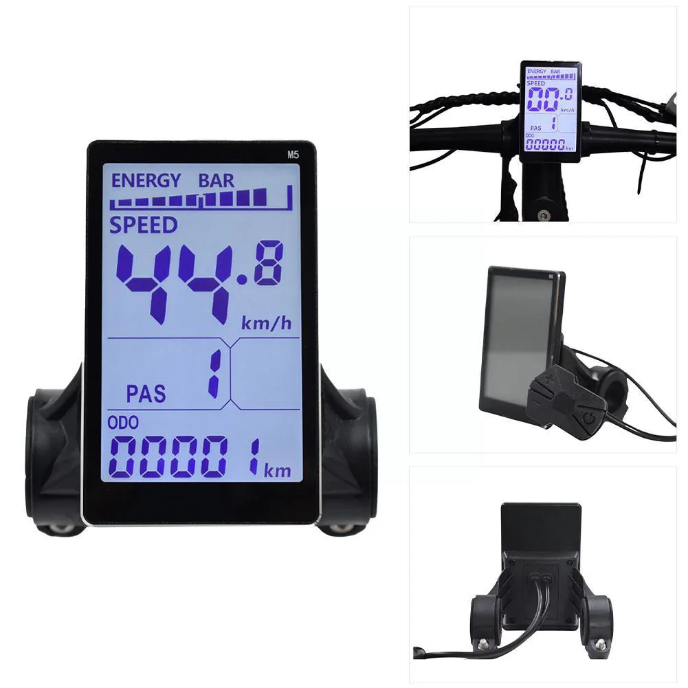 M5 Electric Bike LCD Display Screen 5-pin E-Bike Speedometer Screen Control Panel Electric Scooter Bicycle Ebike Accessories