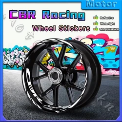 For CBR 400 600 650R CBR1000RR 250R 500r Reflective Motorcycle Wheel Rim Sticker Decal Stripe Tape Accessories Waterproof